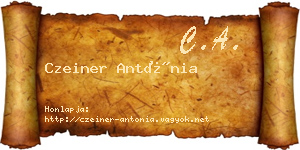 Czeiner Antónia névjegykártya